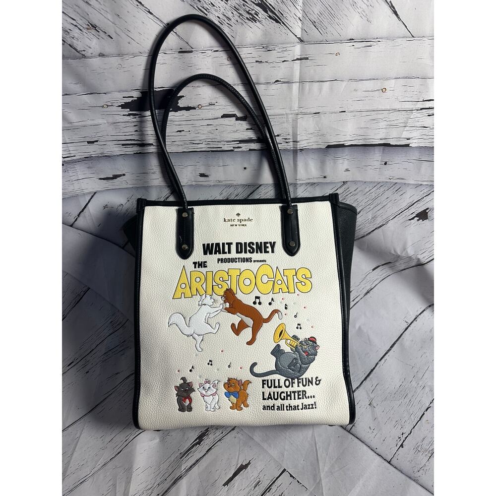 Disney x Kate Spade New York Aristocats Ella North South Tote Bag Womens Leather - Picture 7 of 10